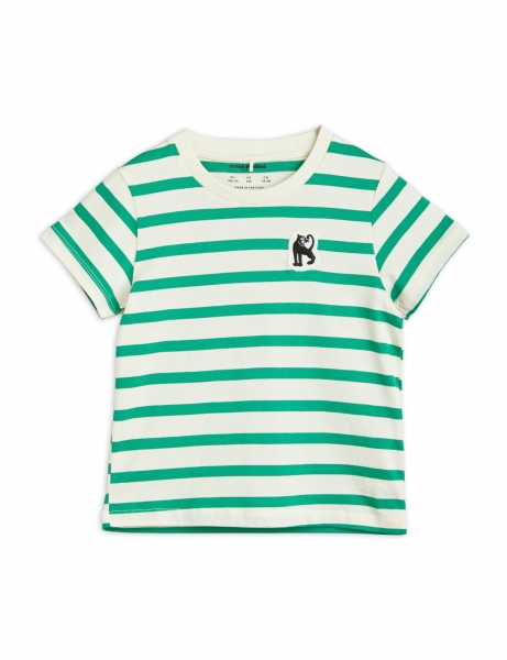 MINI RODINI T-Shirt Panther Patch - green